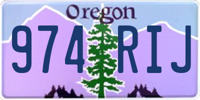 OR license plate 974RIJ