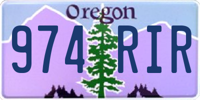 OR license plate 974RIR