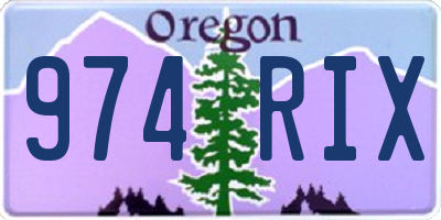 OR license plate 974RIX