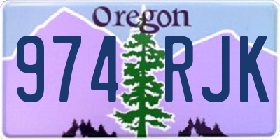 OR license plate 974RJK