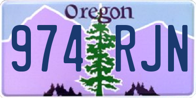 OR license plate 974RJN