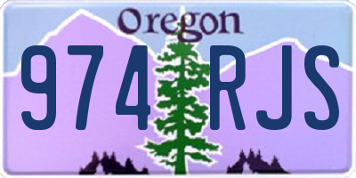 OR license plate 974RJS