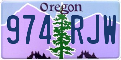 OR license plate 974RJW