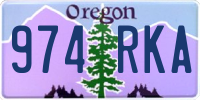 OR license plate 974RKA