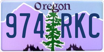 OR license plate 974RKC