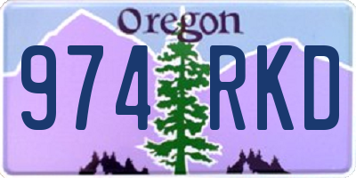 OR license plate 974RKD