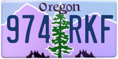 OR license plate 974RKF
