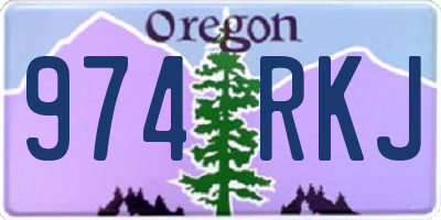OR license plate 974RKJ