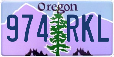 OR license plate 974RKL