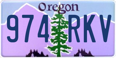 OR license plate 974RKV