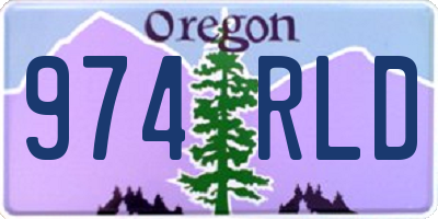 OR license plate 974RLD