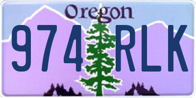 OR license plate 974RLK