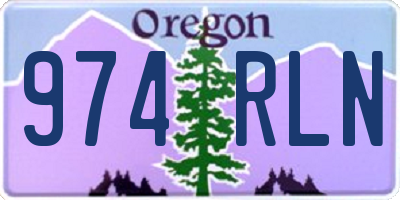 OR license plate 974RLN