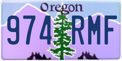 OR license plate 974RMF