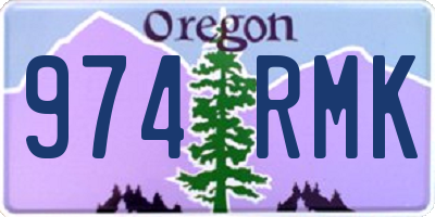 OR license plate 974RMK