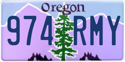 OR license plate 974RMY