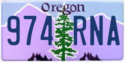 OR license plate 974RNA