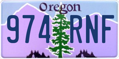 OR license plate 974RNF