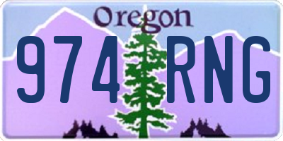 OR license plate 974RNG