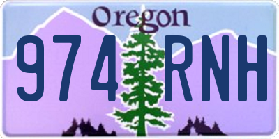 OR license plate 974RNH