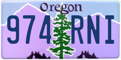 OR license plate 974RNI