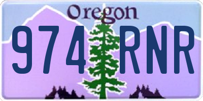 OR license plate 974RNR