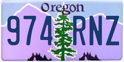 OR license plate 974RNZ