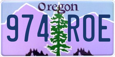 OR license plate 974ROE