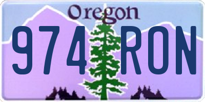 OR license plate 974RON