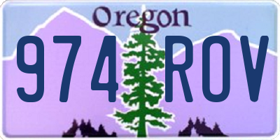 OR license plate 974ROV