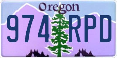 OR license plate 974RPD