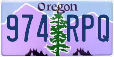 OR license plate 974RPQ