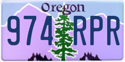 OR license plate 974RPR