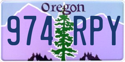 OR license plate 974RPY