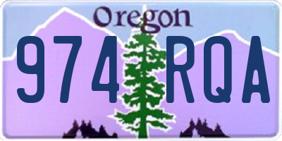 OR license plate 974RQA