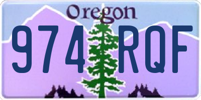 OR license plate 974RQF