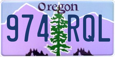 OR license plate 974RQL