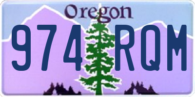 OR license plate 974RQM