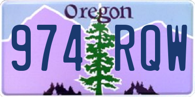 OR license plate 974RQW
