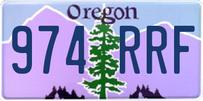 OR license plate 974RRF