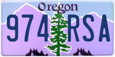 OR license plate 974RSA