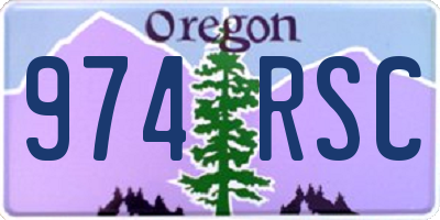 OR license plate 974RSC