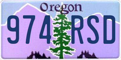 OR license plate 974RSD