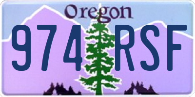 OR license plate 974RSF