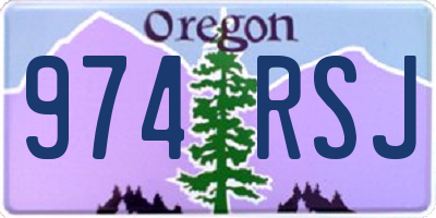 OR license plate 974RSJ