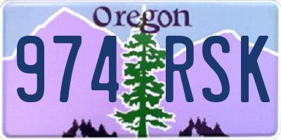 OR license plate 974RSK