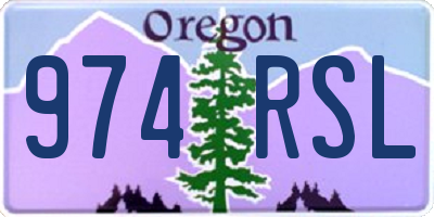 OR license plate 974RSL