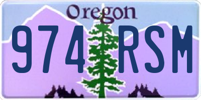 OR license plate 974RSM