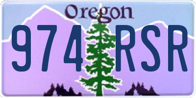 OR license plate 974RSR
