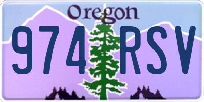 OR license plate 974RSV